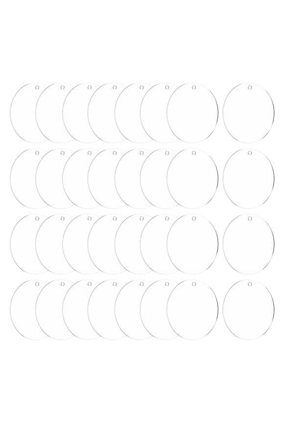 Acrylic Keychain Blanks, 100Pcs 2 Inch Round Clear Acrylic Keychains 2mm Thick Circle Discs Blanks