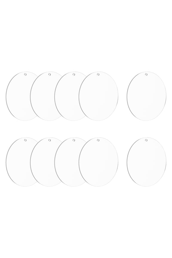 Acrylic Keychain Blanks, 10Pcs 2.8 Inch Round Clear Acrylic Keychains 2mm Thick Circle Discs Blanks