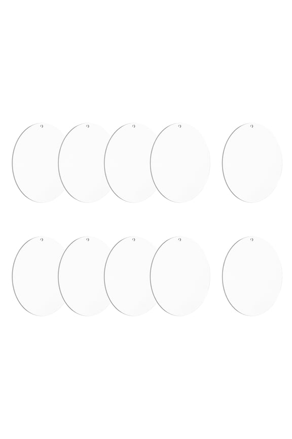 Acrylic Keychain Blanks, 10Pcs 3.5 Inch Round Clear Acrylic Keychains 2mm Thick Circle Discs Blanks