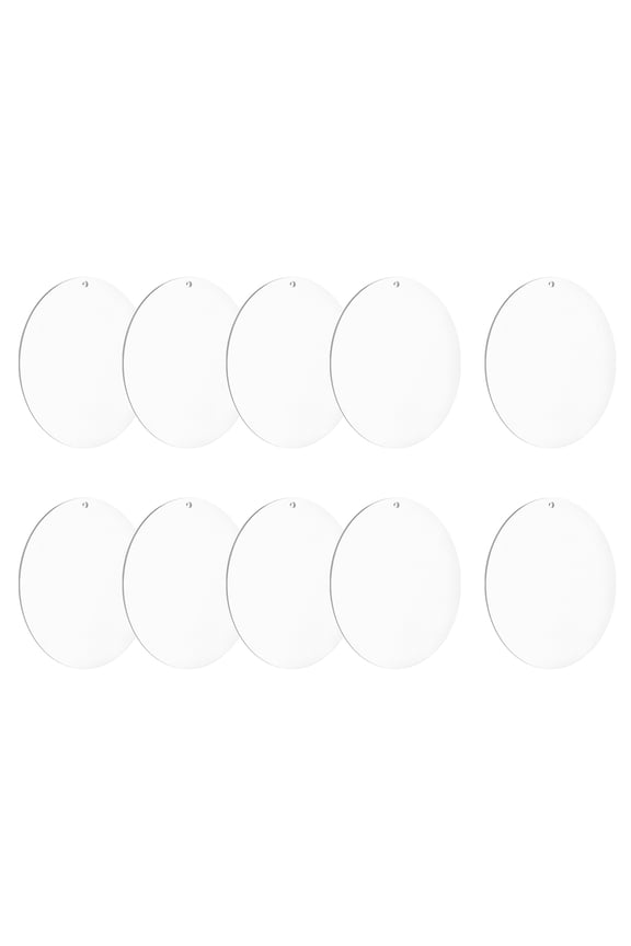 Acrylic Keychain Blanks, 10Pcs 3.9 Inch Round Clear Acrylic Keychains 2mm Thick Circle Discs Blanks