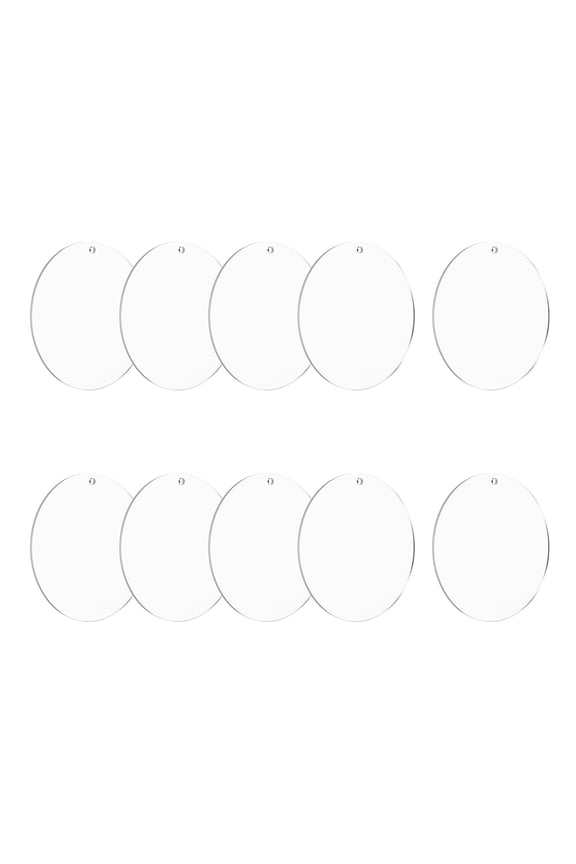 Acrylic Keychain Blanks, 10Pcs 3 Inch Round Clear Acrylic Keychains 2mm Thick Circle Discs Blanks