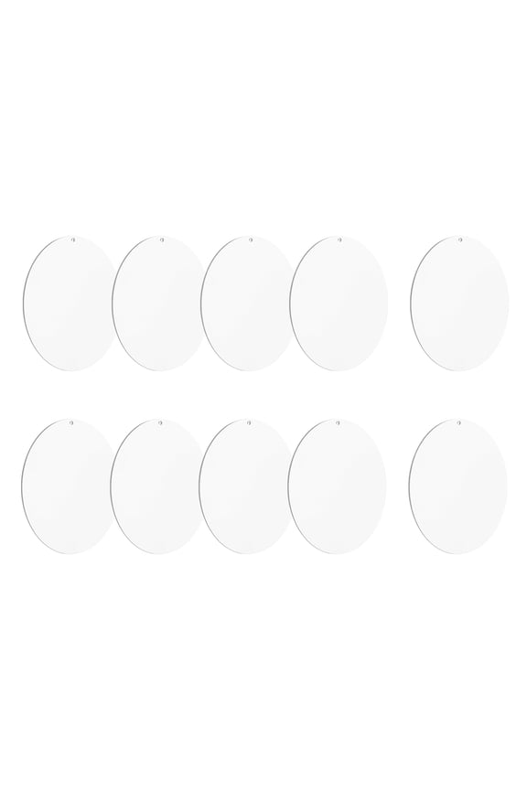 Acrylic Keychain Blanks, 10Pcs 4.7 Inch Round Clear Acrylic Keychains 2mm Thick Circle Discs Blanks