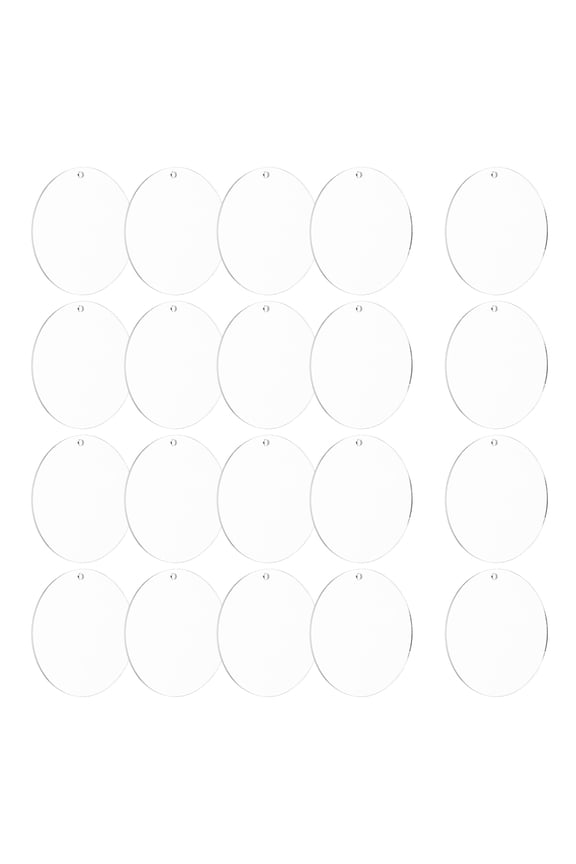 Acrylic Keychain Blanks, 20Pcs 2.6 Inch Round Clear Acrylic Keychains 2mm Thick Circle Discs Blanks