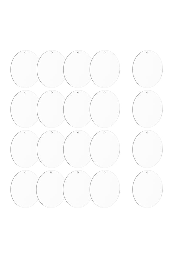 Acrylic Keychain Blanks, 20Pcs 2.8 Inch Round Clear Acrylic Keychains 2mm Thick Circle Discs Blanks