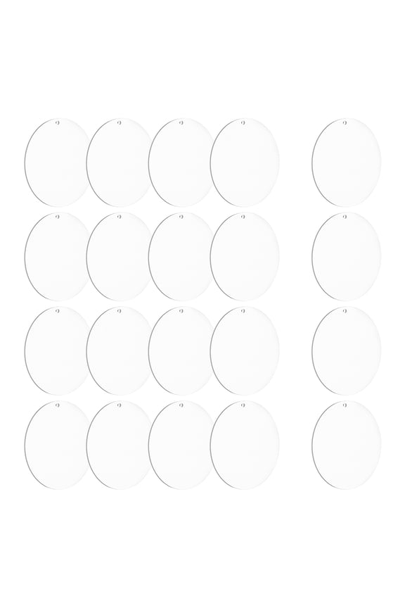 Acrylic Keychain Blanks, 20Pcs 3.1 Inch Round Clear Acrylic Keychains 2mm Thick Circle Discs Blanks