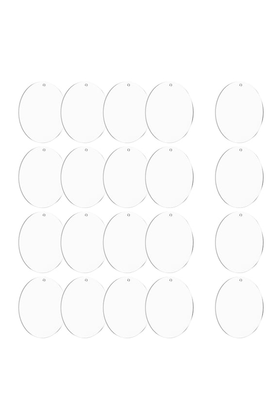 Acrylic Keychain Blanks, 20Pcs 3 Inch Round Clear Acrylic Keychains 2mm Thick Circle Discs Blanks