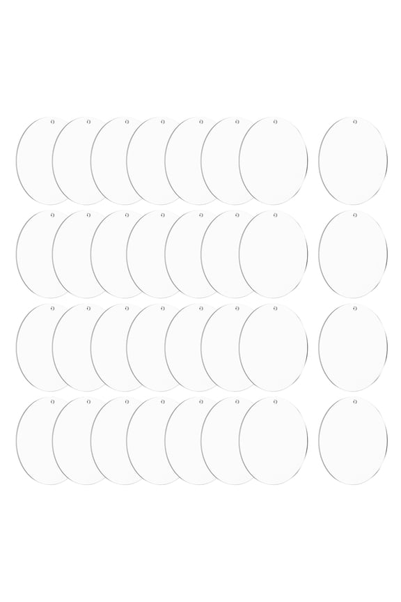 Acrylic Keychain Blanks, 50Pcs 3 Inch Round Clear Acrylic Keychains 2mm Thick Circle Discs Blanks