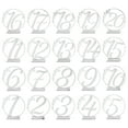 thumbnail image 1 of Uxcell Acrylic Number Table Sign Holders Place Cards Labels with Stands Silver Tone 120 for Wedding Events Parties, 1 of 5
