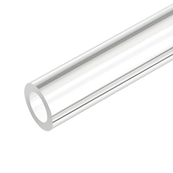 Uxcell Acrylic Pipe Clear Rigid Round Plastic Tube 12mm ID 18mm OD 10"