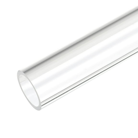 Uxcell Acrylic Pipe Clear Rigid Round Plastic Tube 15mm ID 19mm(3/4 inch) OD 10"