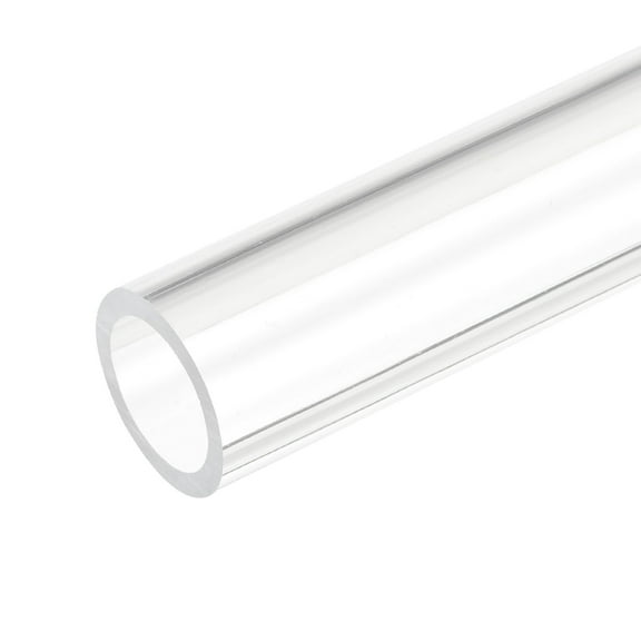 Uxcell Acrylic Pipe Clear Rigid Round Plastic Tube 17mm ID 23mm OD 10"