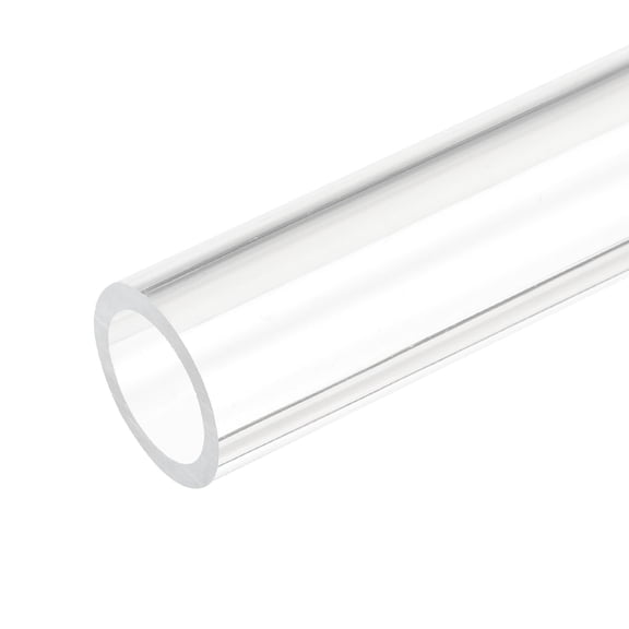 Uxcell Acrylic Pipe Clear Rigid Round Plastic Tube 18mm ID 24mm OD 10"