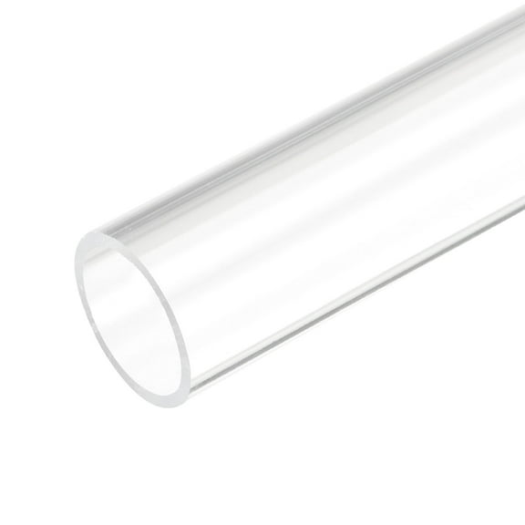 Uxcell Acrylic Pipe Clear Rigid Round Plastic Tube 19mm(3/4 inch) ID 23mm OD 10"