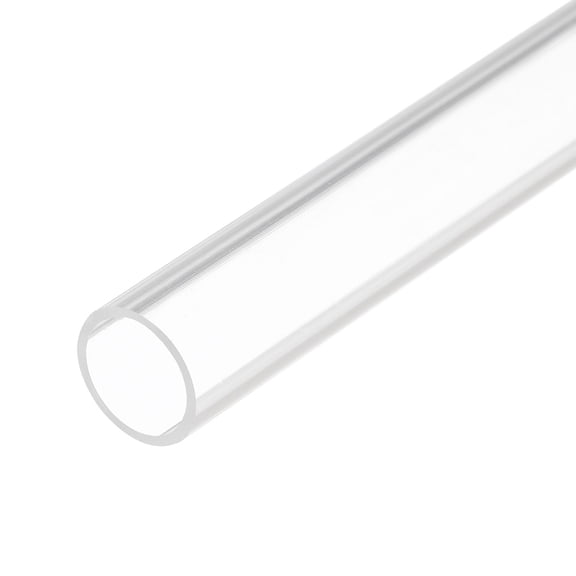 Uxcell Acrylic Pipe Clear Rigid Round Tube 10mm(3/8") ID 12mm(1/2") OD 6" for Lamps and Lanterns, Water Cooling System