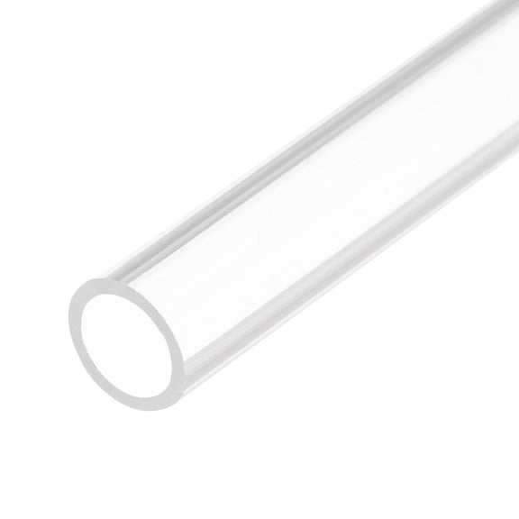 Uxcell Acrylic Pipe Clear Rigid Round Tube 6mm(1/4") ID 8mm(5/16") OD 12" for Lamps and Lanterns, Water Cooling System