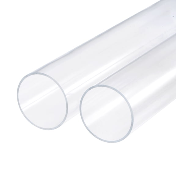 Uxcell Acrylic Pipe Rigid Round Tube for Lighting Models Plumbing Crafts 51mm x 55mm