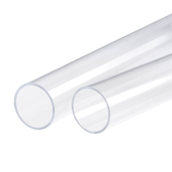 Uxcell Acrylic Pipe Rigid Round Tubes High Impact for Lighting, Models, Plumbing, Crafts 1.42" ID 1.57" OD