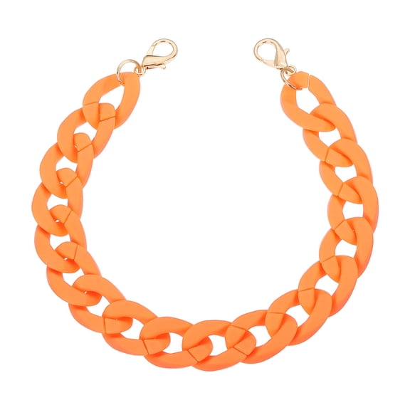Uxcell Acrylic Purse Chain, Acrylic Chain Linking Rings Handbag Strap Plastic Quick Link C-Clips Hooks Connector Matte Orange