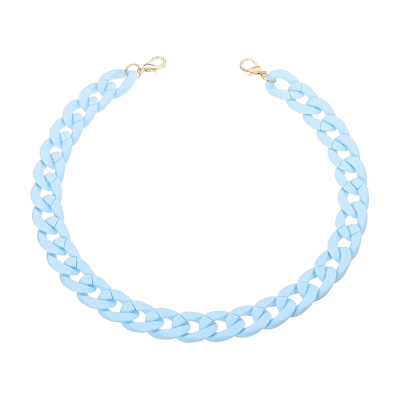 Uxcell Acrylic Purse Chain, Acrylic Chain Linking Rings Handbag Strap Plastic Quick Link C-Clips Hooks Connectors Matte Light Blue