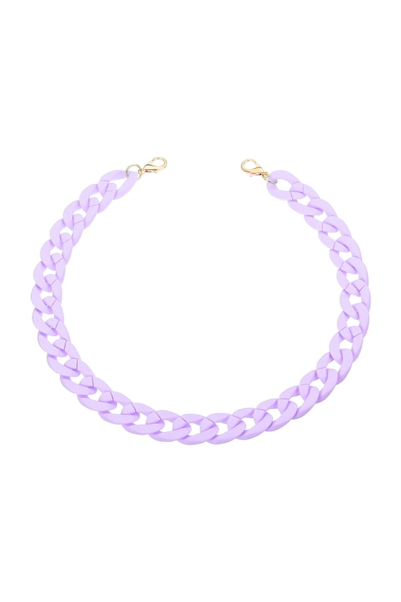 Acrylic Purse Chain, Acrylic Chain Linking Rings Handbag Strap Plastic Quick Link C-Clips Hooks Connectors Matte Light Purple