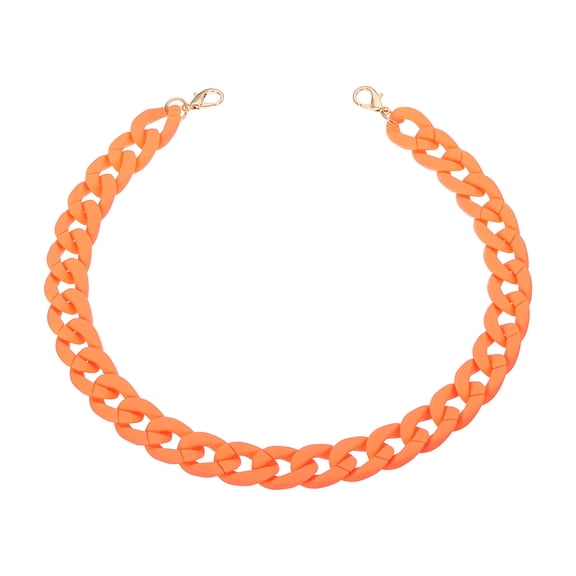 Uxcell Acrylic Purse Chain, Acrylic Chain Linking Rings Handbag Strap Plastic Quick Link C-Clips Hooks Connectors Matte Orange