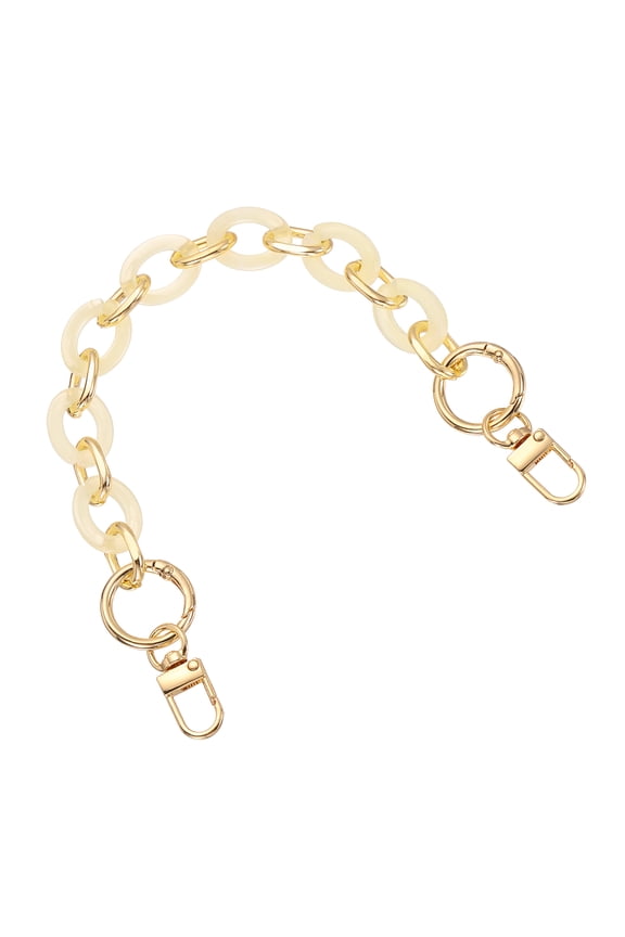 Acrylic Purse Strap, 12" Handbag Strap Chain Replacement Bag Handle Extender Straps Purse Shoulder Chains Accessories for Purse Bag DIY Crafts, Beige