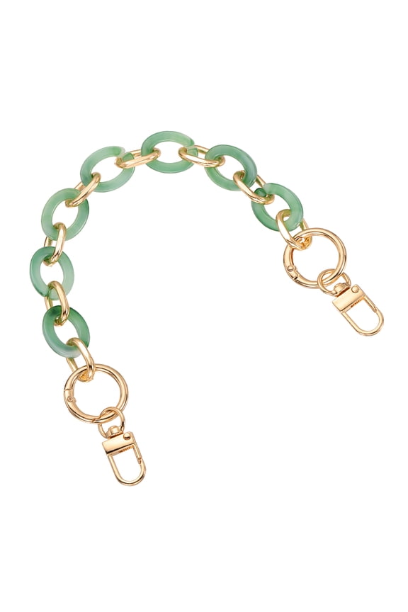 Acrylic Purse Strap, 12" Handbag Strap Chain Replacement Bag Handle Extender Straps Purse Shoulder Chains Accessories for Purse Bag DIY Crafts, Blue Green