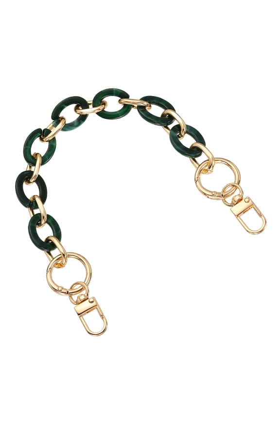 Acrylic Purse Strap, 12" Handbag Strap Chain Replacement Bag Handle Extender Straps Purse Shoulder Chains Accessories for Purse Bag DIY Crafts, Green