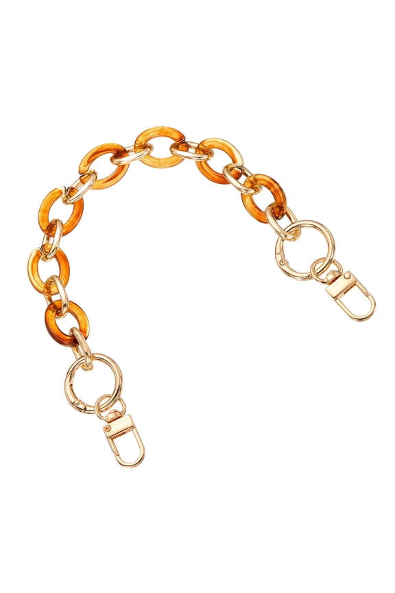 Acrylic Purse Strap, 12" Handbag Strap Chain Replacement Bag Handle Extender Straps Purse Shoulder Chains Accessories for Purse Bag DIY Crafts, Orange