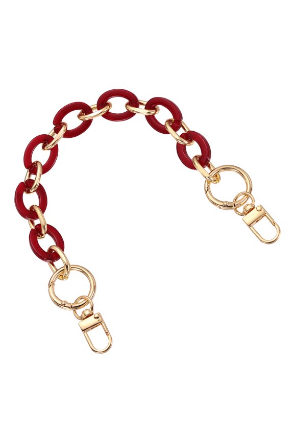 Acrylic Purse Strap, 12" Handbag Strap Chain Replacement Bag Handle Extender Straps Purse Shoulder Chains Accessories for Purse Bag DIY Crafts, Red