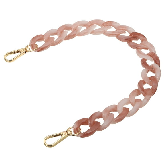 Uxcell Acrylic Purse Strap, 15 inch Acrylic Chain Purse Straps Replacement Luxury Handbag Strap Fashionable Purse Clutches Handles, Pink White