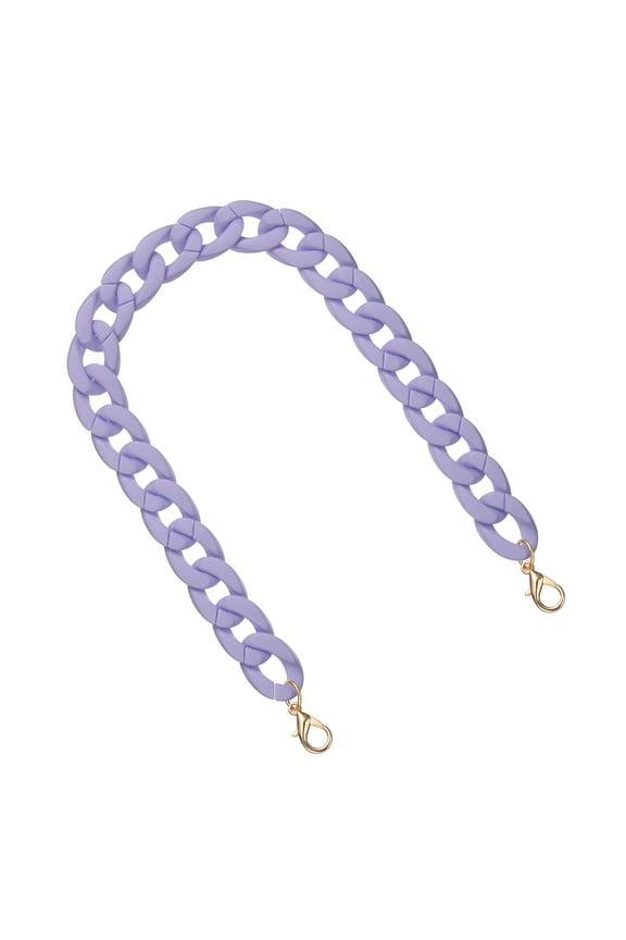 Acrylic Purse Strap, 17.7" Matte Handbag Strap Chain Replacement Bag Handle Extender Straps Purse Shoulder Chains Accessories for Purse Bag DIY Crafts, Purple