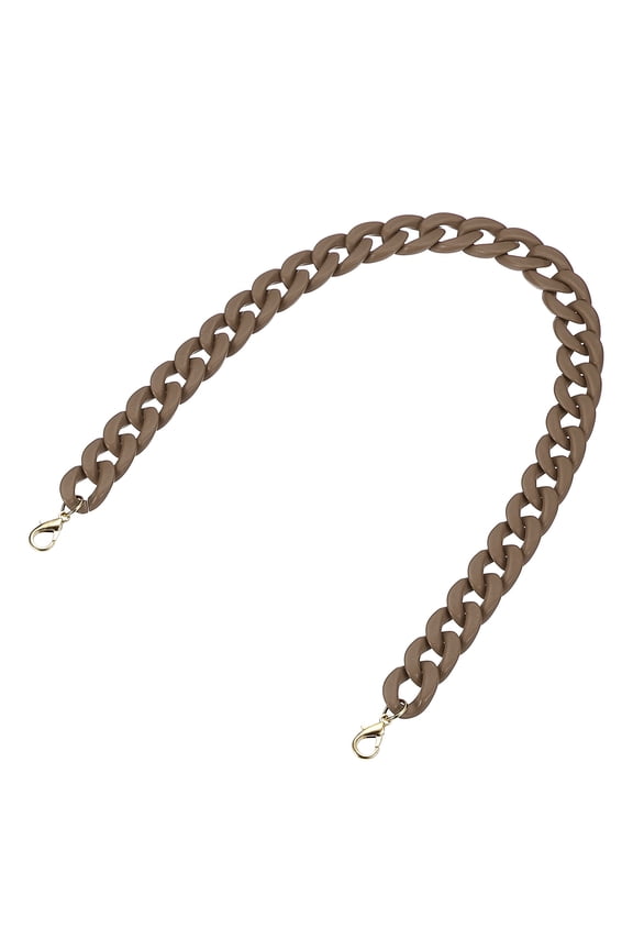 Acrylic Purse Strap, 23.6 Inch Matte Bag Chain Shoulder Purse Clutches Strap Replacement Bag Chain with Buckle for Handbag, Shoulder Bag Crossbody, Brown