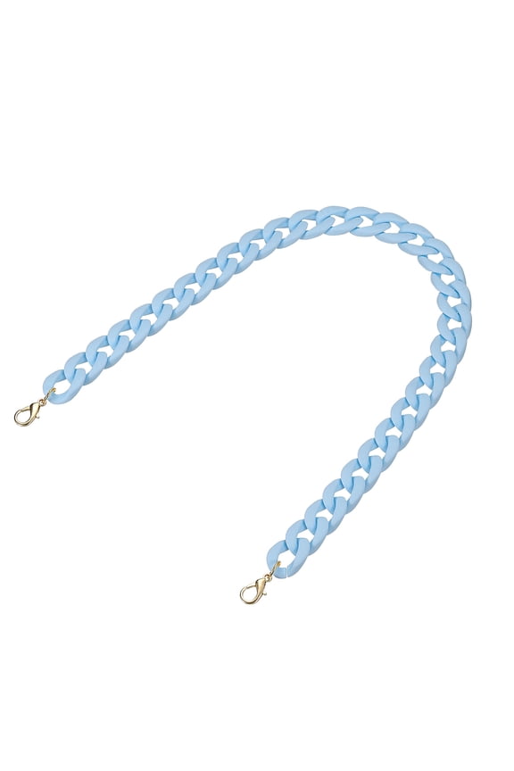 Acrylic Purse Strap, 23.6 Inch Matte Bag Chain Shoulder Purse Clutches Strap Replacement Bag Chain with Buckle for Handbag, Shoulder Bag Crossbody, Light Blue