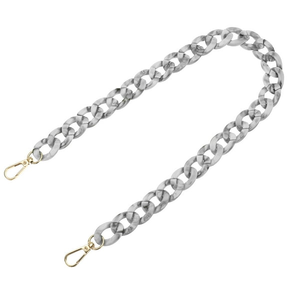 Uxcell Acrylic Purse Strap, 24 inch Acrylic Chain Purse Straps Replacement Luxury Handbag Strap Fashionable Purse Clutches Handles, White Black