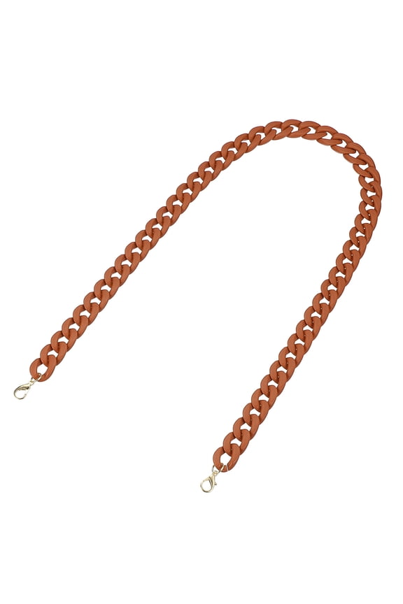 Acrylic Purse Strap, 35.4 Inch Matte Bag Chain Shoulder Purse Clutches Strap Replacement Bag Chain with Buckle for Handbag, Shoulder Bag Crossbody, Dark Brown
