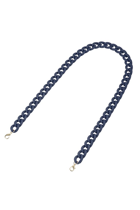 Acrylic Purse Strap, 35.4 Inch Matte Bag Chain Shoulder Purse Clutches Strap Replacement Bag Chain with Buckle for Handbag, Shoulder Bag Crossbody, Dark Blue