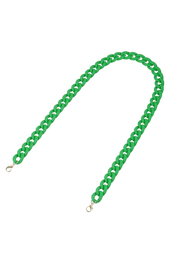 Acrylic Purse Strap, 35.4 Inch Matte Bag Chain Shoulder Purse Clutches Strap Replacement Bag Chain with Buckle for Handbag, Shoulder Bag Crossbody, Grass Green