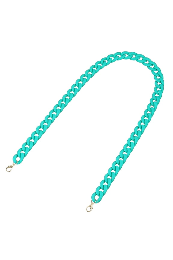 Acrylic Purse Strap, 35.4 Inch Matte Bag Chain Shoulder Purse Clutches Strap Replacement Bag Chain with Buckle for Handbag, Shoulder Bag Crossbody, Lake Blue