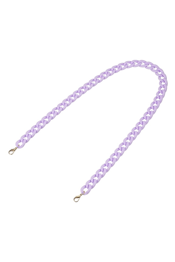 Acrylic Purse Strap, 35.4 Inch Matte Bag Chain Shoulder Purse Clutches Strap Replacement Bag Chain with Buckle for Handbag, Shoulder Bag Crossbody, Light Purple