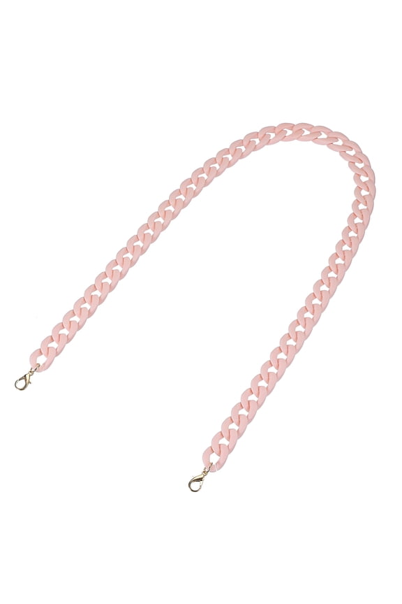 Acrylic Purse Strap, 35.4 Inch Matte Bag Chain Shoulder Purse Clutches Strap Replacement Bag Chain with Buckle for Handbag, Shoulder Bag Crossbody, Light Pink