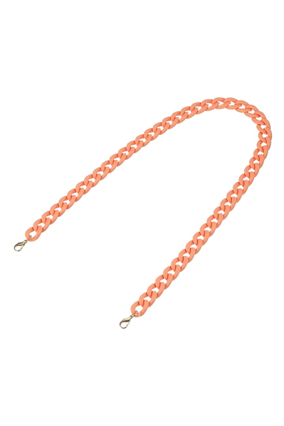 Acrylic Purse Strap, 35.4 Inch Matte Bag Chain Shoulder Purse Clutches Strap Replacement Bag Chain with Buckle for Handbag, Shoulder Bag Crossbody, Light Orange