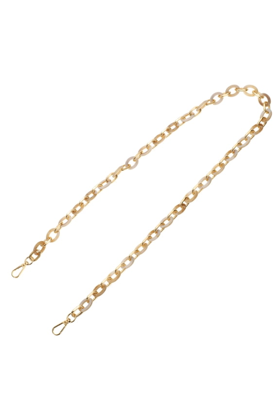 Acrylic Purse Strap, 47 Inch Acrylic Chain Purse Straps Replacement Luxury Handbag Strap Fashionable Purse, White Brown