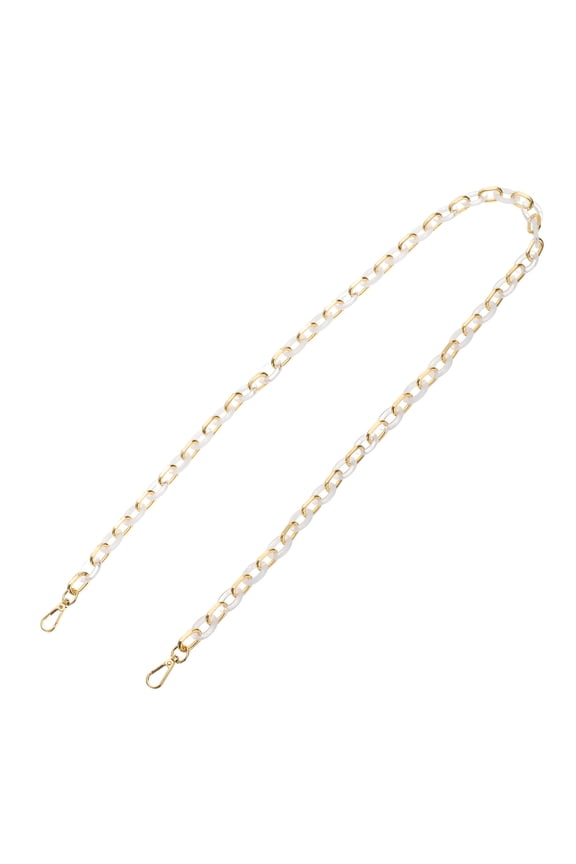 Acrylic Purse Strap, 47 Inch Acrylic Chain Purse Straps Replacement Luxury Handbag Strap Fashionable Purse, White