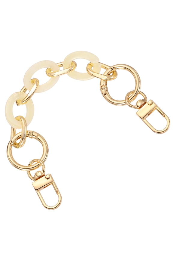 Acrylic Purse Strap, 8" Handbag Strap Chain Replacement Bag Handle Extender Straps Purse Shoulder Chains Accessories for Purse Bag DIY Crafts, Beige