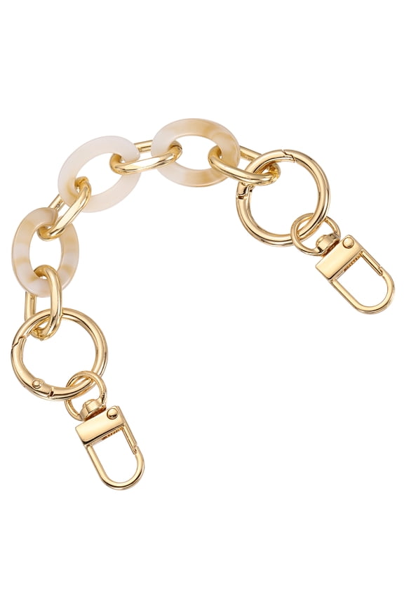 Acrylic Purse Strap, 8" Handbag Strap Chain Replacement Bag Handle Extender Straps Purse Shoulder Chains Accessories for Purse Bag DIY Crafts, Khaki