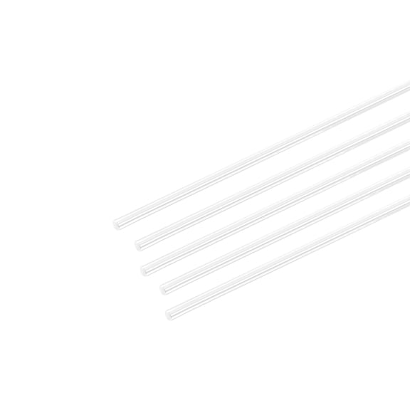Uxcell Acrylic Round Rod 5/64" Dia 10" LengthTransparent Clear Plastic Round RodSolid PMMA Bar 5Pcs