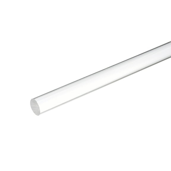 Uxcell Acrylic Round Rods 1" x 12" Clear Acrylic Dowel Rods Sticks Plastic Sticks Strip for DIY Crafts Lighting Gardening Decorations - 25mm x 300mm
