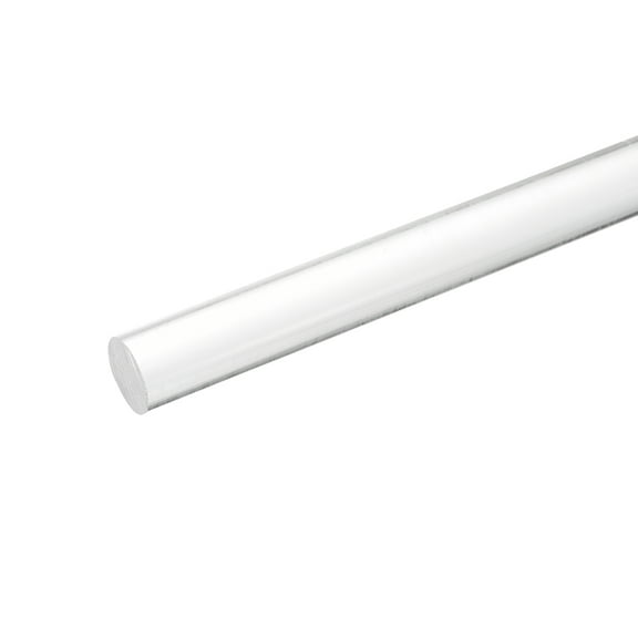 Uxcell Acrylic Round Rods 1" x 8" Clear Acrylic Dowel Rods Sticks Plastic Sticks Strip for DIY Crafts Lighting Gardening Decorations - 25mm x 300mm