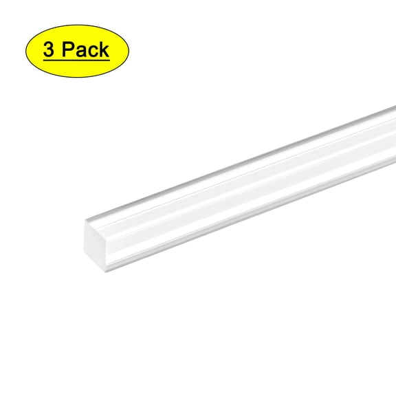 Uxcell Acrylic Square Rod,10mmx10mmx20inch Plastic Rod Solid PMMA Bar 3Pcs
